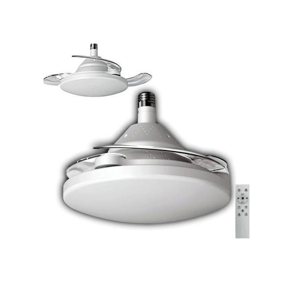 CATA Dolunay Fan Gizli Açılır Hayalet Pervaneli 72w Ledli E-27 Duy a Takılabilen 3 Kanatlı Kumandalı - Image 1