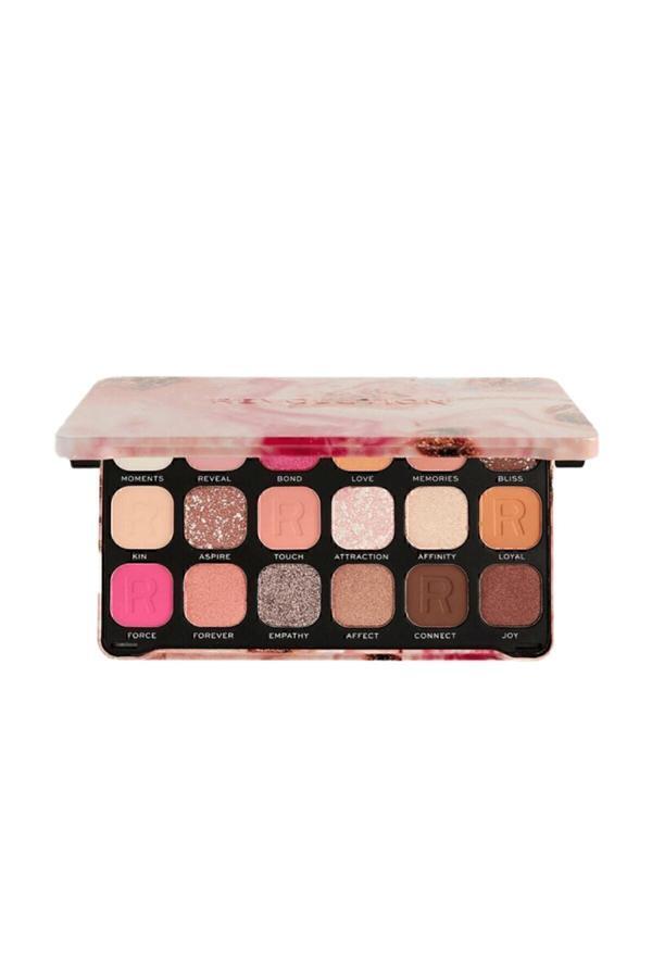 Revolution Forever Flawless Affinity Eyeshadow Palette 18 Renkli Mat Parlak Far Paleti - Image 1