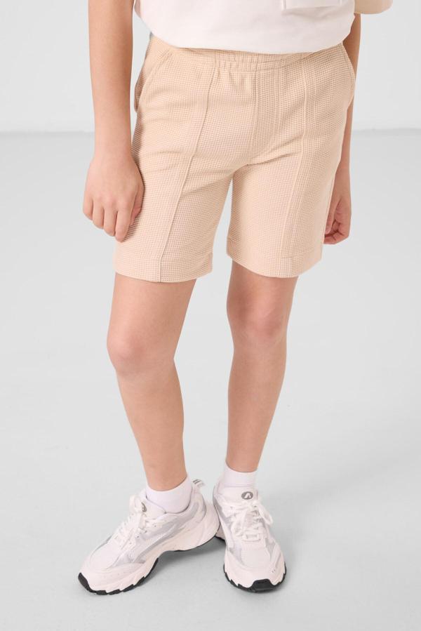 Bej Pamuklu Yumuşak Dokulu Standart Fit Basic Erkek Çocuk Şort - 11289 - Image 1