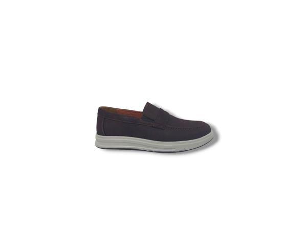Modesa 271 Erkek Koyu Kahve Nubuk Deri Loafer Ayakkabı - Image 1