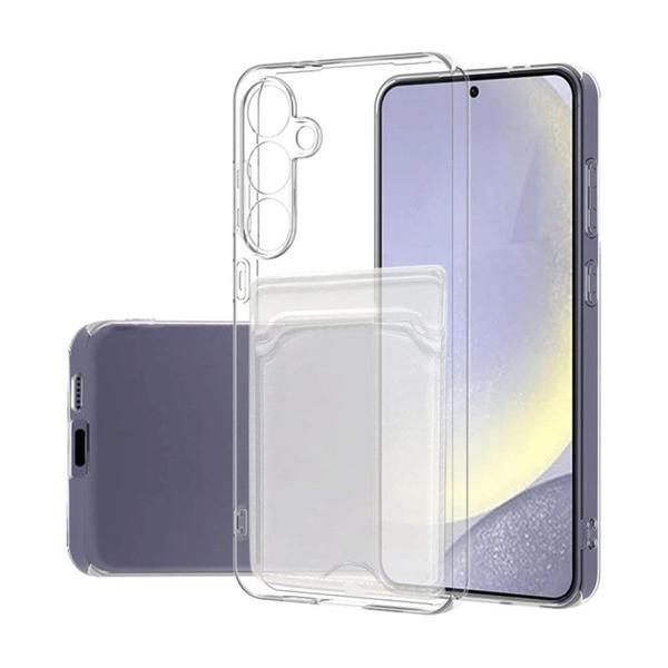 Newface Samsung Galaxy S24 FE Kılıf Cardy Şeffaf Kartlık Cepli Kapak - Image 1