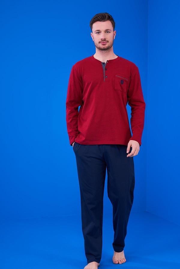 PJS 23323 Erkek Ropdöşambır + Pijama Takım + Şort Takım 5'li Pijama Takım - Image 1