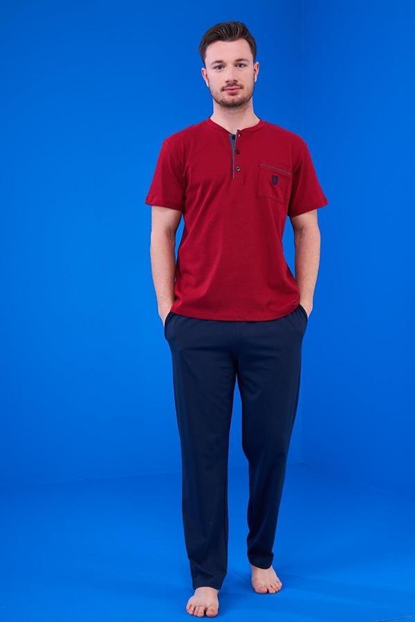 Pjs 23325 Erkek Patlı Şortlu Pijama Takım 3'Lü - Image 1