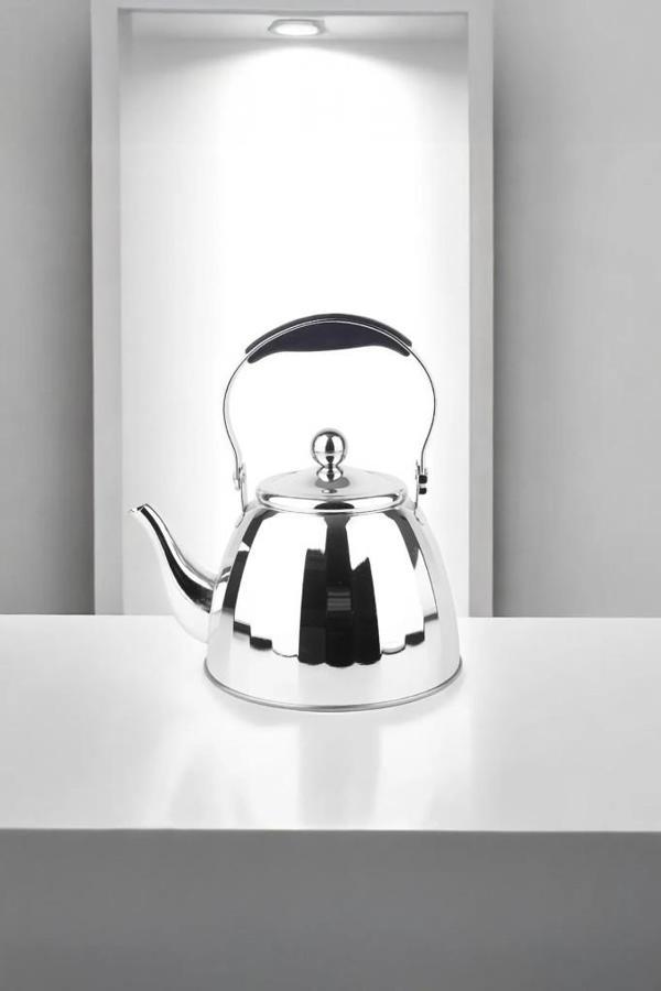 Vicalina 3 Litre Paslanmaz Çelik Demlik İthal Alman Kalitesi Gümüş VL-9377 - Image 1
