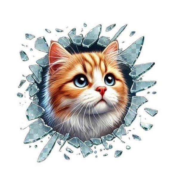 Büro Ev Ofis Arabası için 10x10CM Tekli Araç Dışı Sarman Oto Cam Stickerı - Image 1