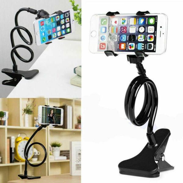 Büro Ev Ofis Arabası için Araç İçi Siyah Akrobat Spiral Gövdeli Oynar Başlıklı Oto Telefon Tutucu - Image 1