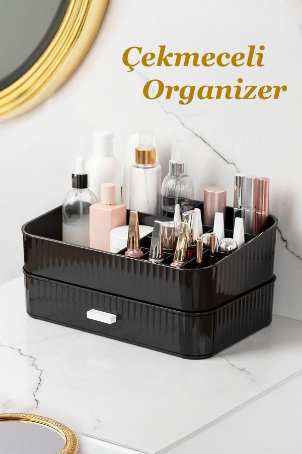 Porsima 0619 Çekmeceli Takı Organizeri Makyaj Düzenleyici Kutu Si - Image 1