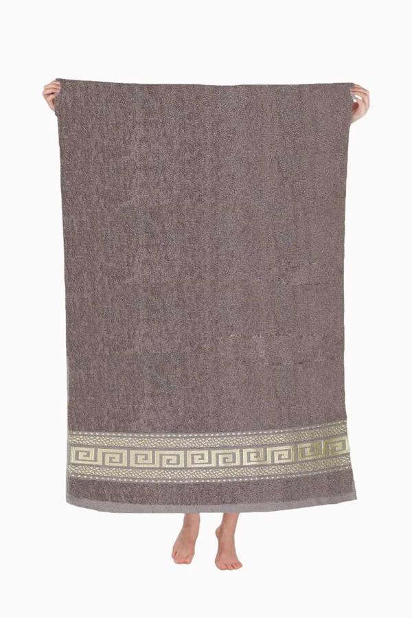 Nayra %100 Pamuklu Banyo Havlusu 70x140 Cm Kahve - Image 1