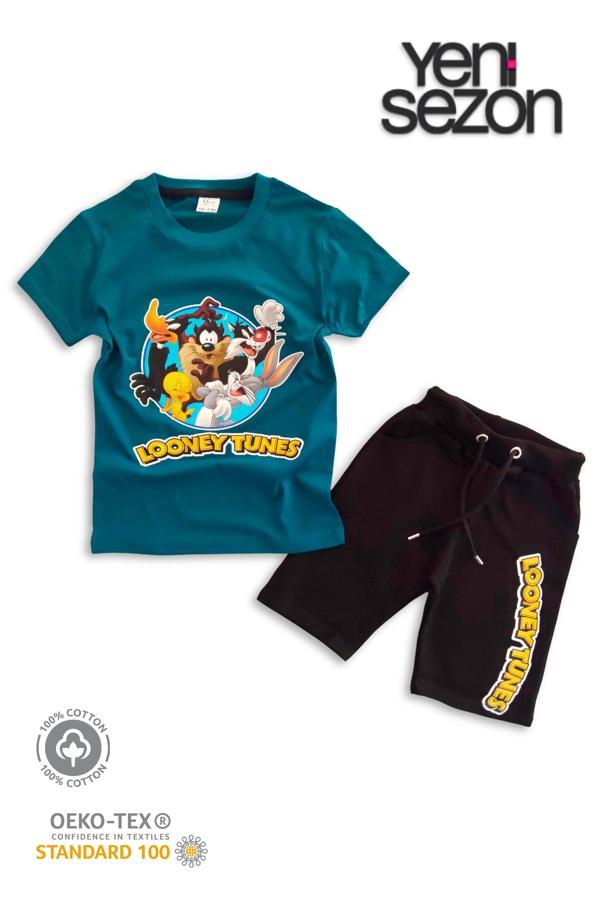 Triliya Pamuklu Unisex Çocuk Kapri Takımı (Cepli & Kordonlu, 3-12 Yaş) TRL-52 - Image 1