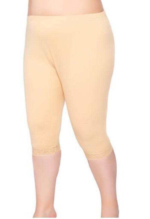 6 Adet Sedef Yıldız Bayan Ribana Diz Altı Paça Dantelli Tayt 1071 - Image 1