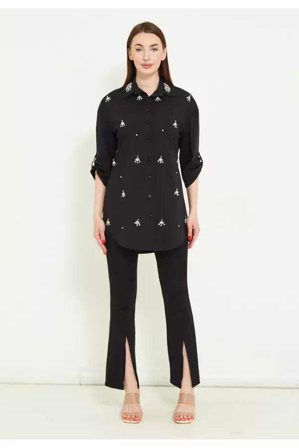 Modatalika Kadın Taşlı Gömlek - Image 1