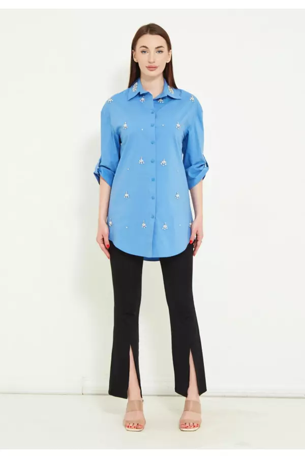 Modatalika Kadın Taşlı Gömlek - Image 1