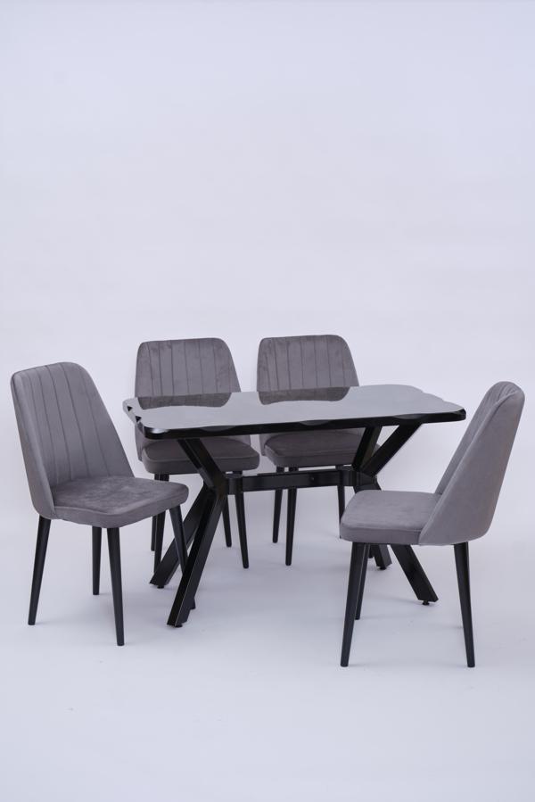 Kütük Milano MDF Lak Mutfak Masa Sandalye Takımı 70x120 - Image 1
