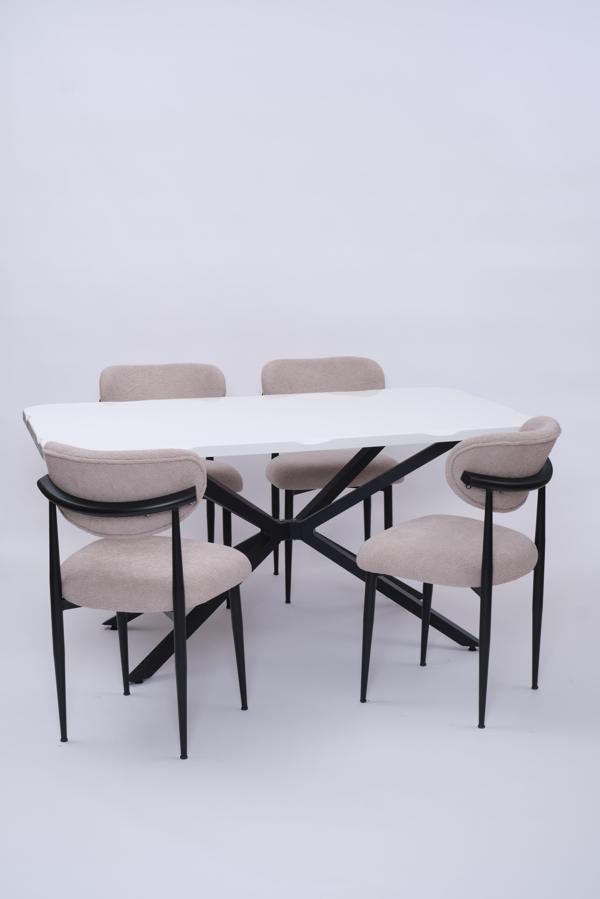 Kütük Polo MDF Mutfak Masa Sandalye Takımı 90x160 - Image 1