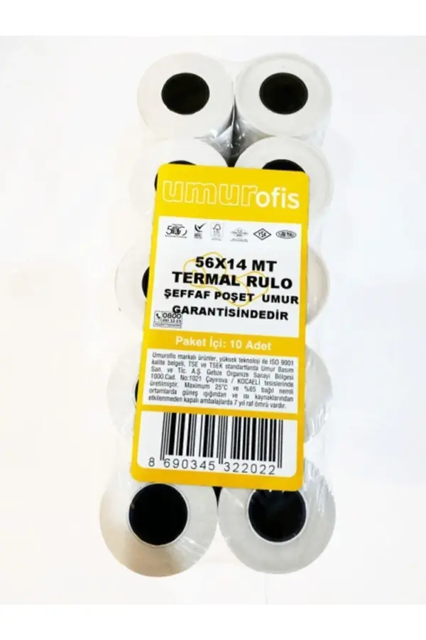 Umur Ofis 56x14 metre Termal Rulo 10'lu Paket - Kısa Boy / ED.Art - Image 1
