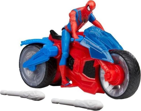 Marvel Motosikletli Spider Man Aksiyon Figürü - Image 1
