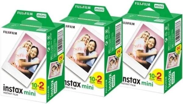 Fujifilm Instax Mini Anında Film 3 Pack (60 Sheets total) - Image 1
