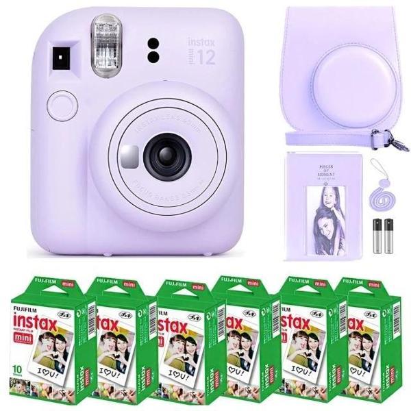 Fujifilm Instax Mini 12 Kamera/Mini Film (60 Sayfa)/Aksesuarlar - Mor Lilac Purple - Image 1