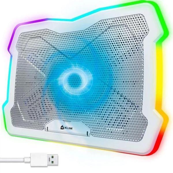 KLIM Ultimate Dizüstü Bilgisayar RGB Soğutucu White - Image 1