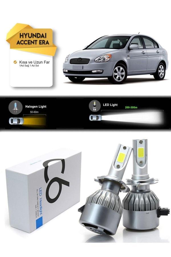 C6 Led Hyundai Accent Era Sis Farı Şimşek Etkili Led Xenon - Image 1