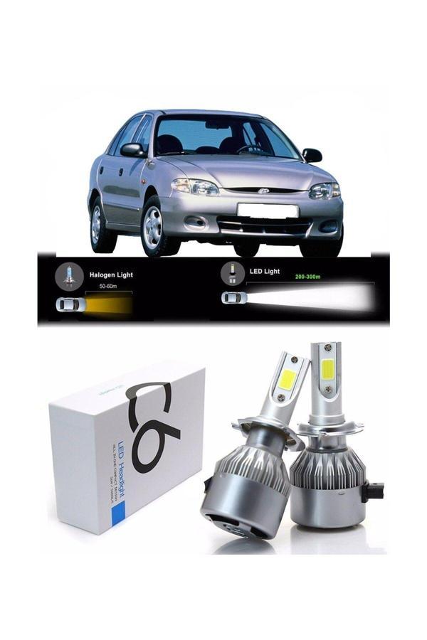 C6 Led Hyundai Accent Yumurta Kasa Uzun-Kısa Far Şimşek Etkili Led Xenon - Image 1