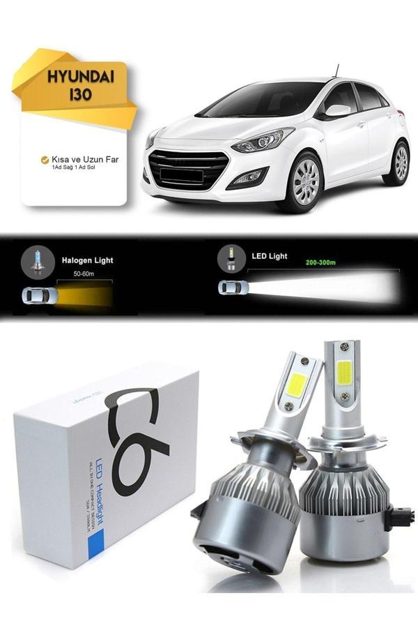C6 Led Hyundai I30 Uyumlu  Uzun Far Kısa Far Led Xenon Şimşek Etkili - Image 1
