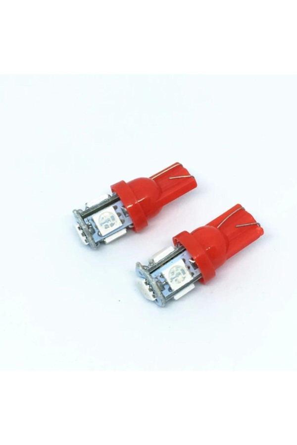 C6 Led Kırmızı Renk 2 Adet T10 Led Ampül Park Ampulü Gündüz Farı T10 Plaka Bagaj Iç Aydınlatma Seri111 - Image 1
