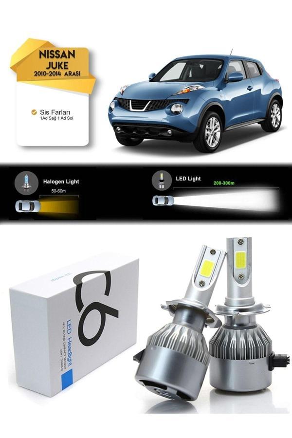 C6 Led Nissan Juke  Uyumlu Sis Far Şimşek Etkili Led Xenon 2010-2014 Arası - Image 1