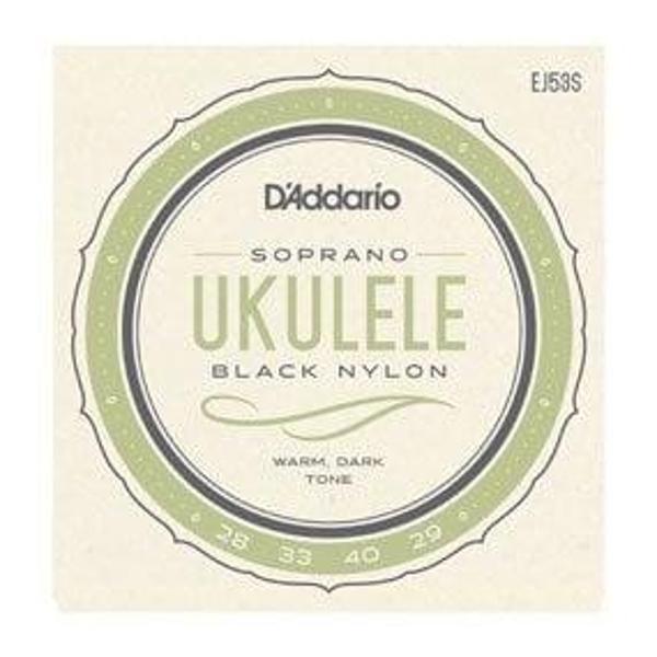 Daddario EJ53S Soprano Ukulele Teli - Siyah Tel - SOPRANO BLACK NYLON - Image 1