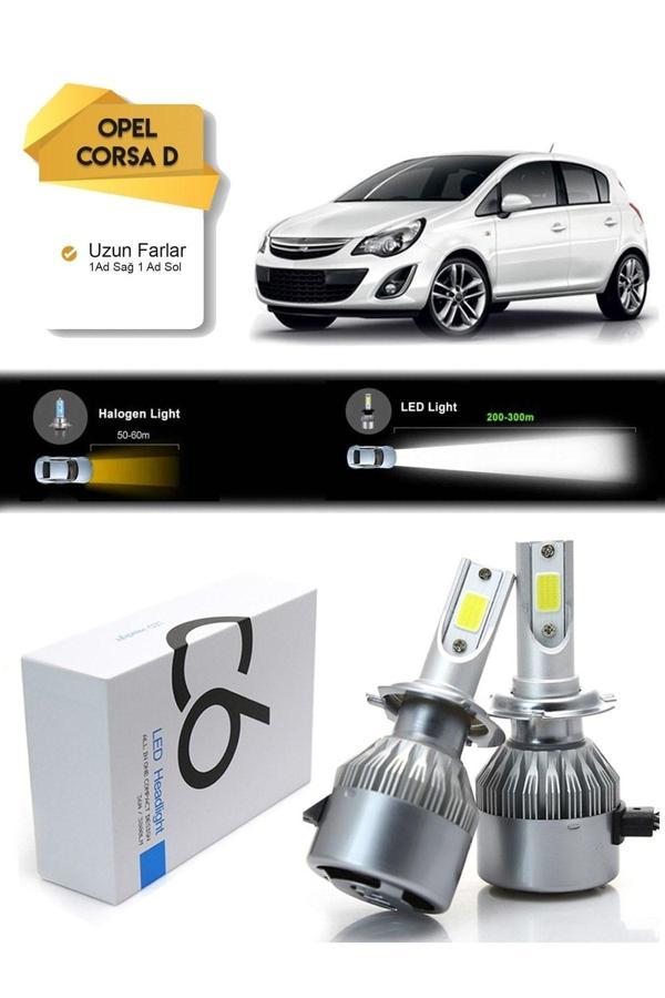 C6 Led Opel Corsa D Uzun Far Led Xenon Şimşek Etkili - Image 1