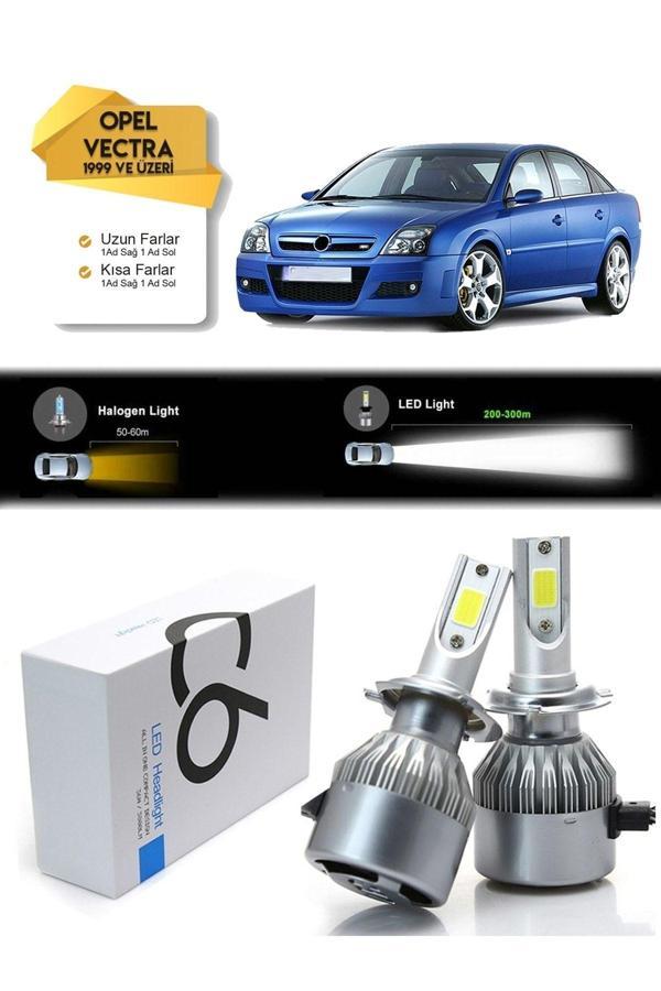 C6 Led Opel Vectra C Uzun Far Kısa Far Led Xenon Şimşek Etkili 1999 Ve Üzeri Uyumlu - Image 1