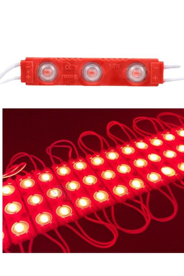 Balp Kırmızı 3 Ledli Kablolu Parmak Led 12 V 5 Adet - Image 1