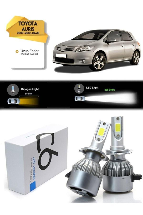 C6 Led Toyota Auris Uzun Far Led Xenon Şimşek Etkili 2007-2012 Arası - Image 1