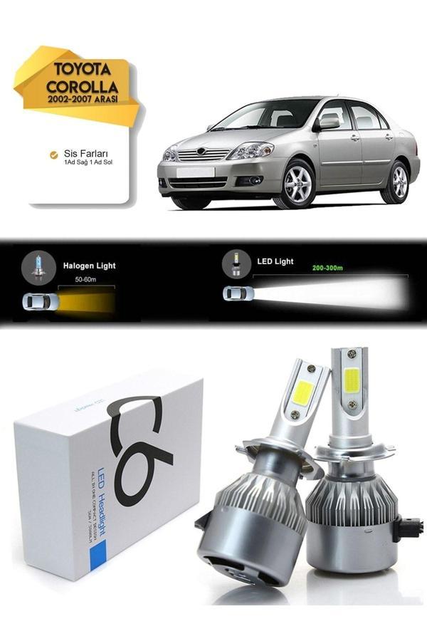 C6 Led Toyota Corolla Uyumlu Sis Farı Led Xenon Şimşek Etkili 2002-2007 Arası - Image 1