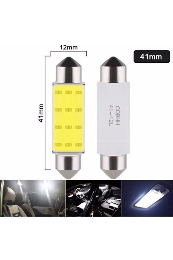 Balp 10 Adet Sofit Led Aydınlatma Tavan Plaka Oto Iç Aydınlatma Süper Güçlü Beyaz Işık 41Mm - Image 1