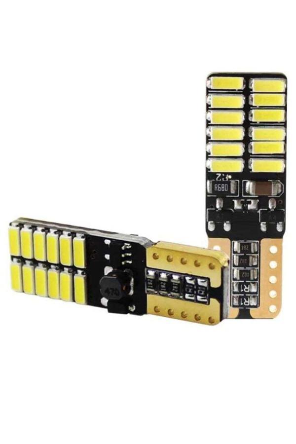 Balp 2 Adet Beyaz Renk T10 Dipsiz Led Ampul Park Ampulü Gündüz Farı Yüksek Işık Güçlü Canbuslü - Image 1