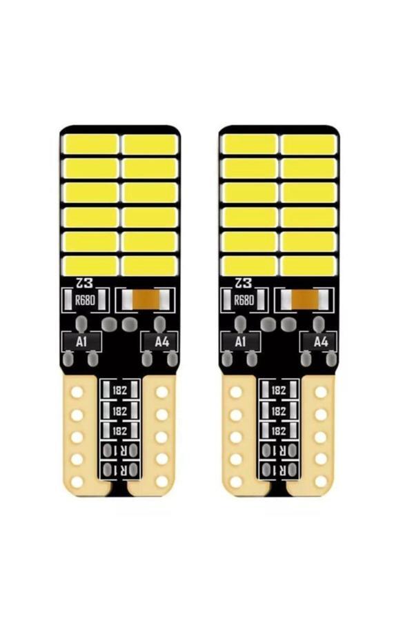 Balp 2 Adet Buz Mavi Renk T10 Dipsiz Led Ampul 24 Ledli Park Ampulü Gündüz Farı Yüksek Işık Güçlü - Image 1