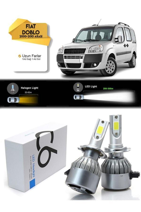 C6 Led Fiat Doblo Uyumlu Uzun Far Led Xenon Şimşek Etkili 2000-2010 Arası - Image 1
