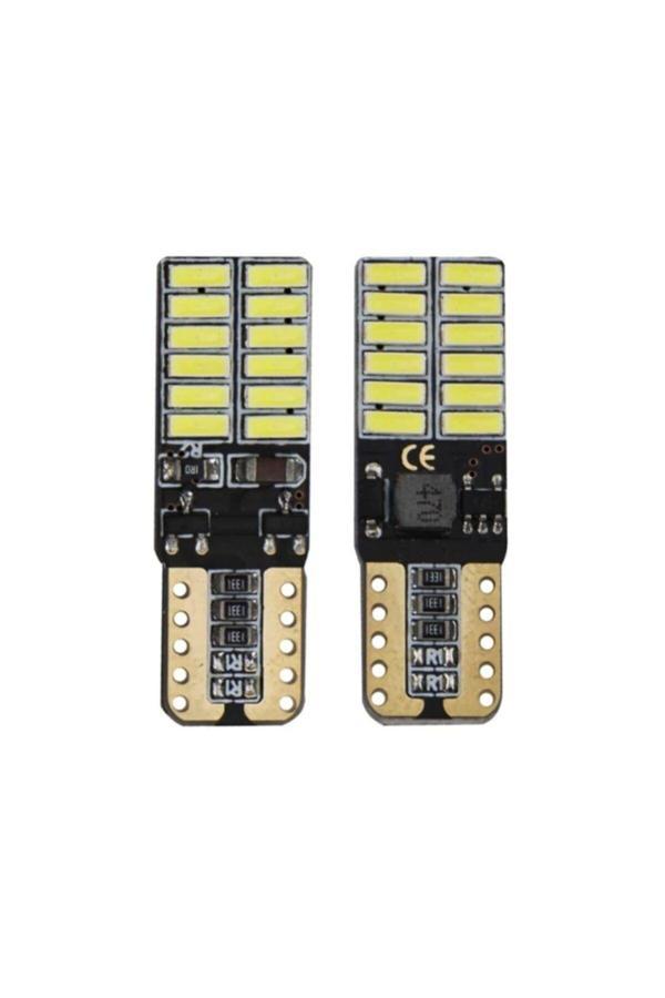 Balp 2 Adet Turuncu Renk T10 Dipsiz Led Ampul 24 Ledli Park Ampulü Gündüz Farı Yüksek Işık Güçlü - Image 1