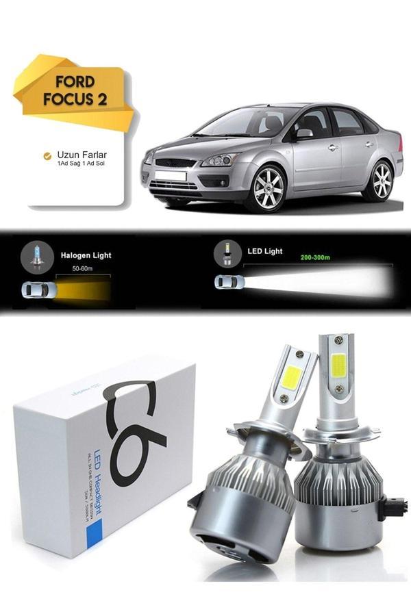 C6 Led Ford Focus 2 Uzun Far Led Xenon Şimşek Etkili - Image 1