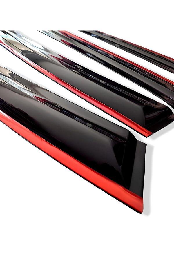 Balp Chery Tiggo 8 Düz Kırmızı Kromlu Cam Rüzgarlığı - Image 1