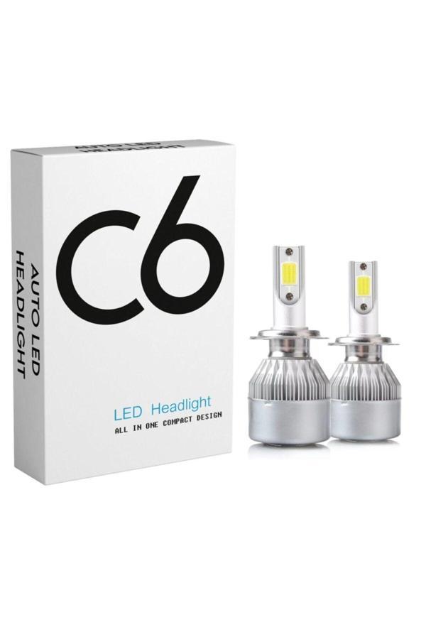 C6 Led Zenon 9006 Led Xenon 48 Watt 10800Lm 6000K Far Ampülü Led Işık Beyaz Renk Işık - Image 1