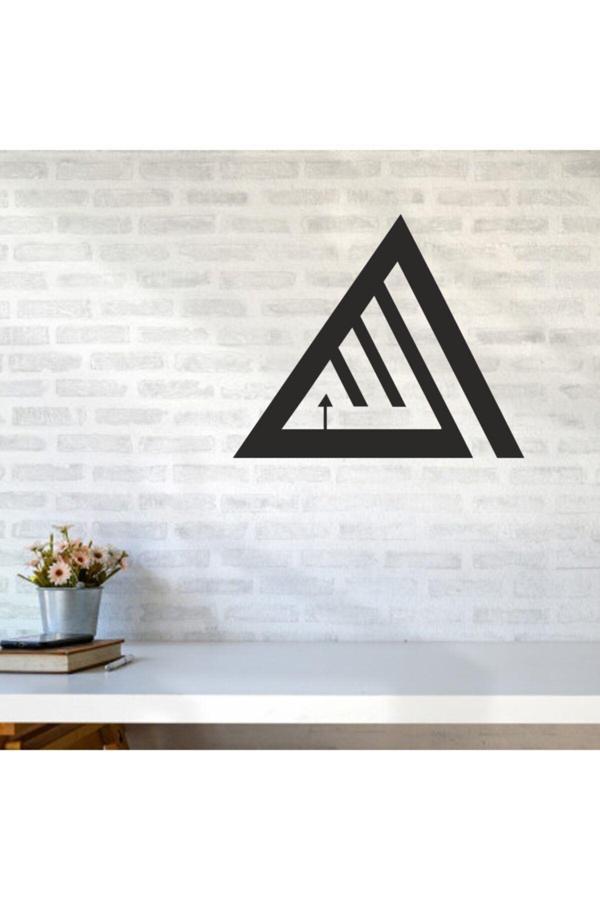 Balp Lazer Kesim Tablo Metal Üçgen Dekoratif Duvar Geometrik Tablo - Image 1