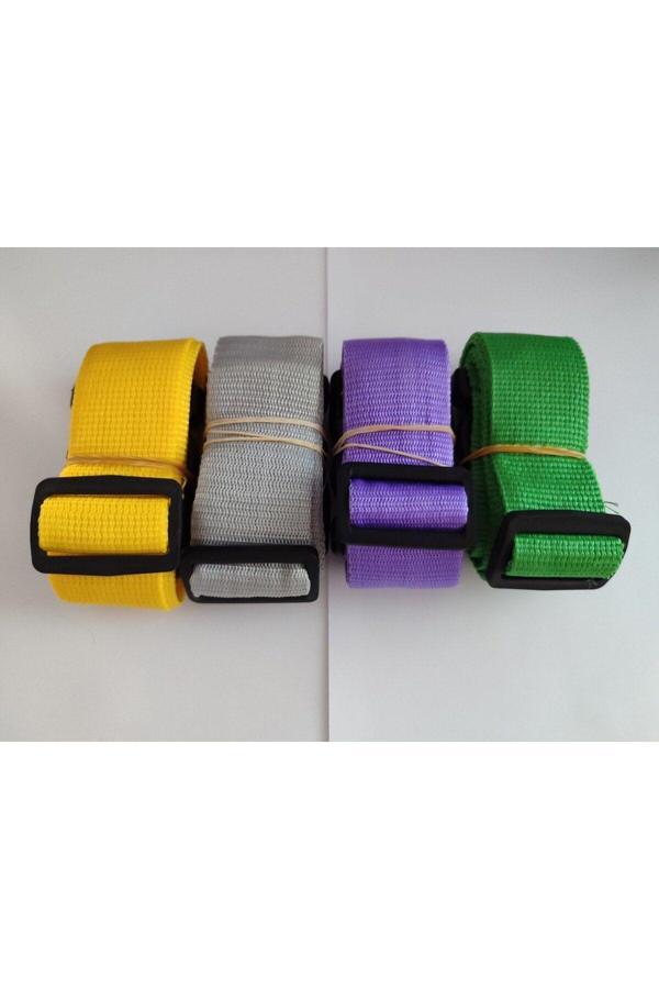 Balp Sarı, Gri, Mor Ve Yeşil Renk Valiz Kemeri 4 Cm Toplam 4 Adet - Image 1