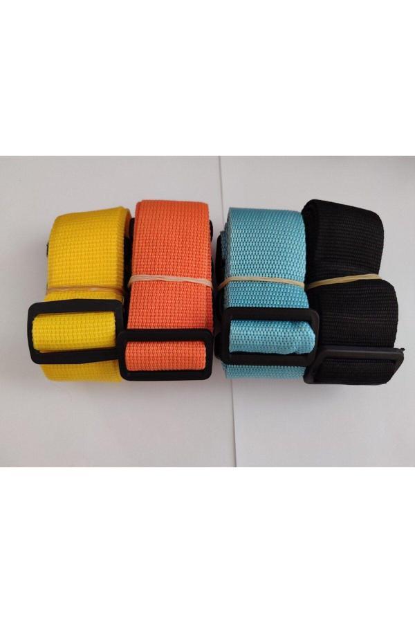 Balp Sarı, Turuncu, Turkuaz Ve Siyah Renk Valiz Kemeri 4 Cm Toplam 4 Adet - Image 1