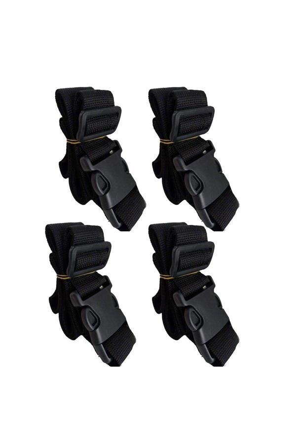Balp Siyah Renk Valiz Bavul Seyahat Çantası Emniyet Kemeri 4 Adet En 4Cm - Image 1