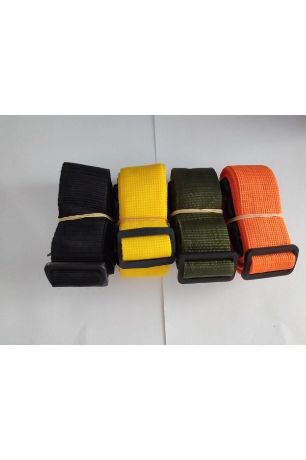 Balp Siyah, Sarı, Haki Yeşil Ve Turuncu Renk Valiz Kemeri 4 Cm Toplam 4 Adet - Image 1