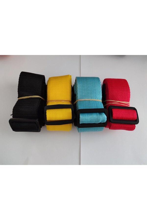 Balp Siyah, Sarı, Turkuaz Ve Kırmızı Renk Valiz Kemeri 4 Cm Toplam 4 Adet - Image 1