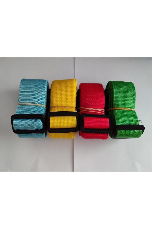 Balp Turkuaz, Sarı, Kırmızı Ve Yeşil Renk Valiz Kemeri 4 Cm Toplam 4 Adet - Image 1