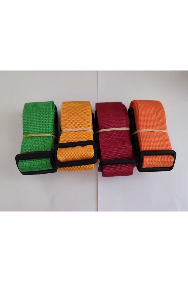 Balp Yeşil, Portakal, Bordo Ve Turuncu Renk Valiz Kemeri 4 Cm Toplam 4 Adet - Image 1